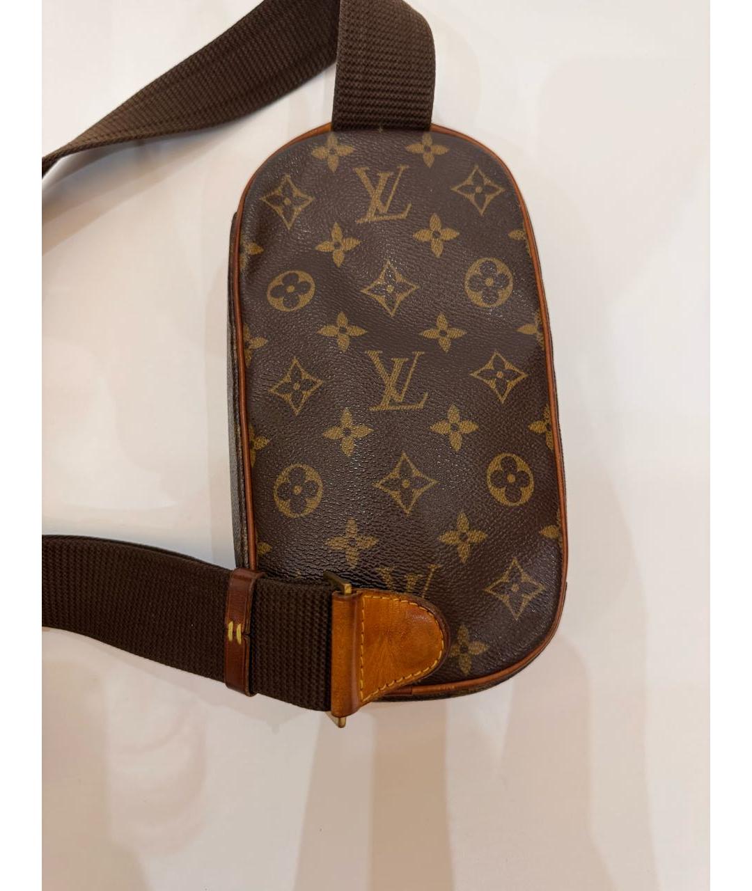 LOUIS VUITTON Коричневая сумка через плечо из канвы, фото 5