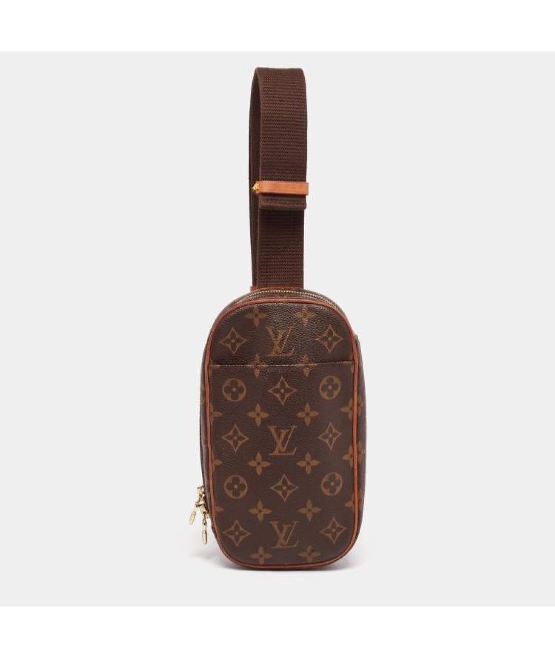 LOUIS VUITTON Коричневая сумка через плечо из канвы, фото 9