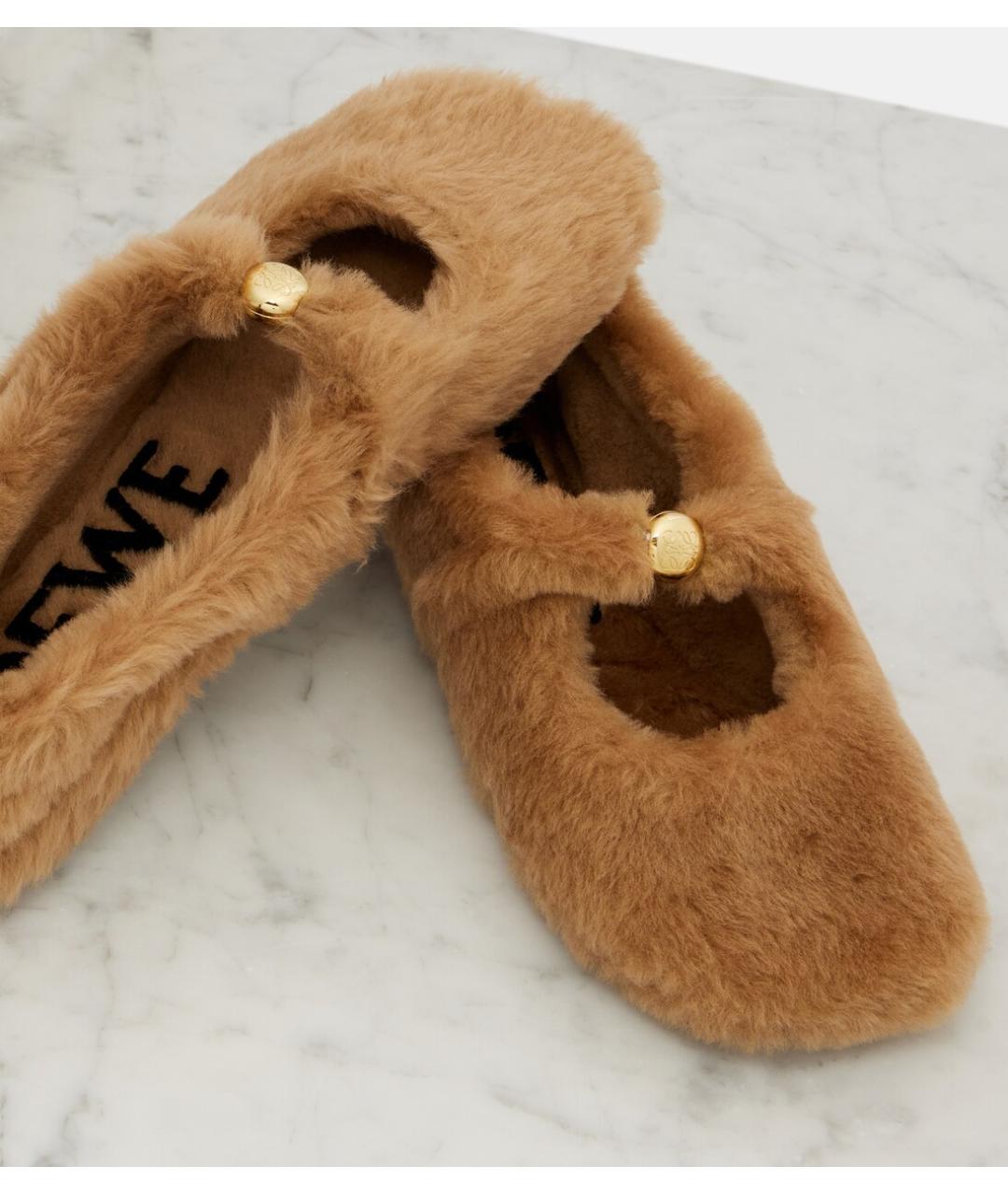 LOEWE Коричневые балетки, фото 6