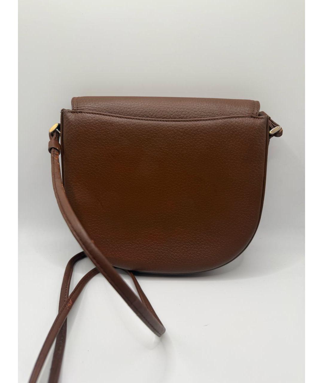 BURBERRY Коричневая кожаная сумка на плечо, фото 3