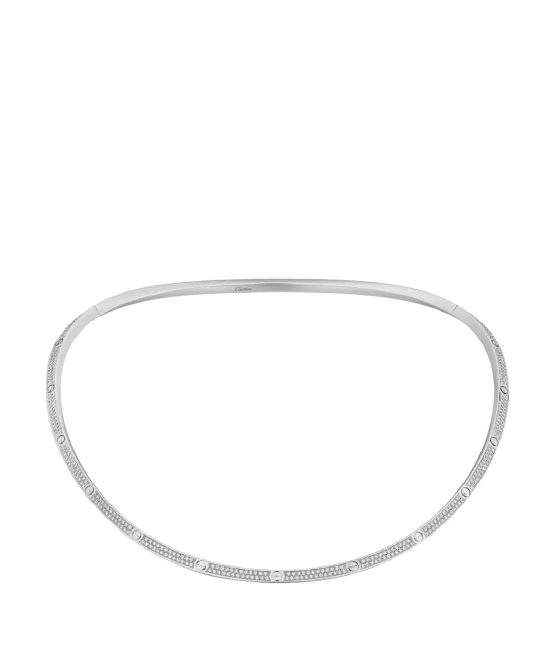 CARTIER Серебряный чокер из белого золота, фото 1