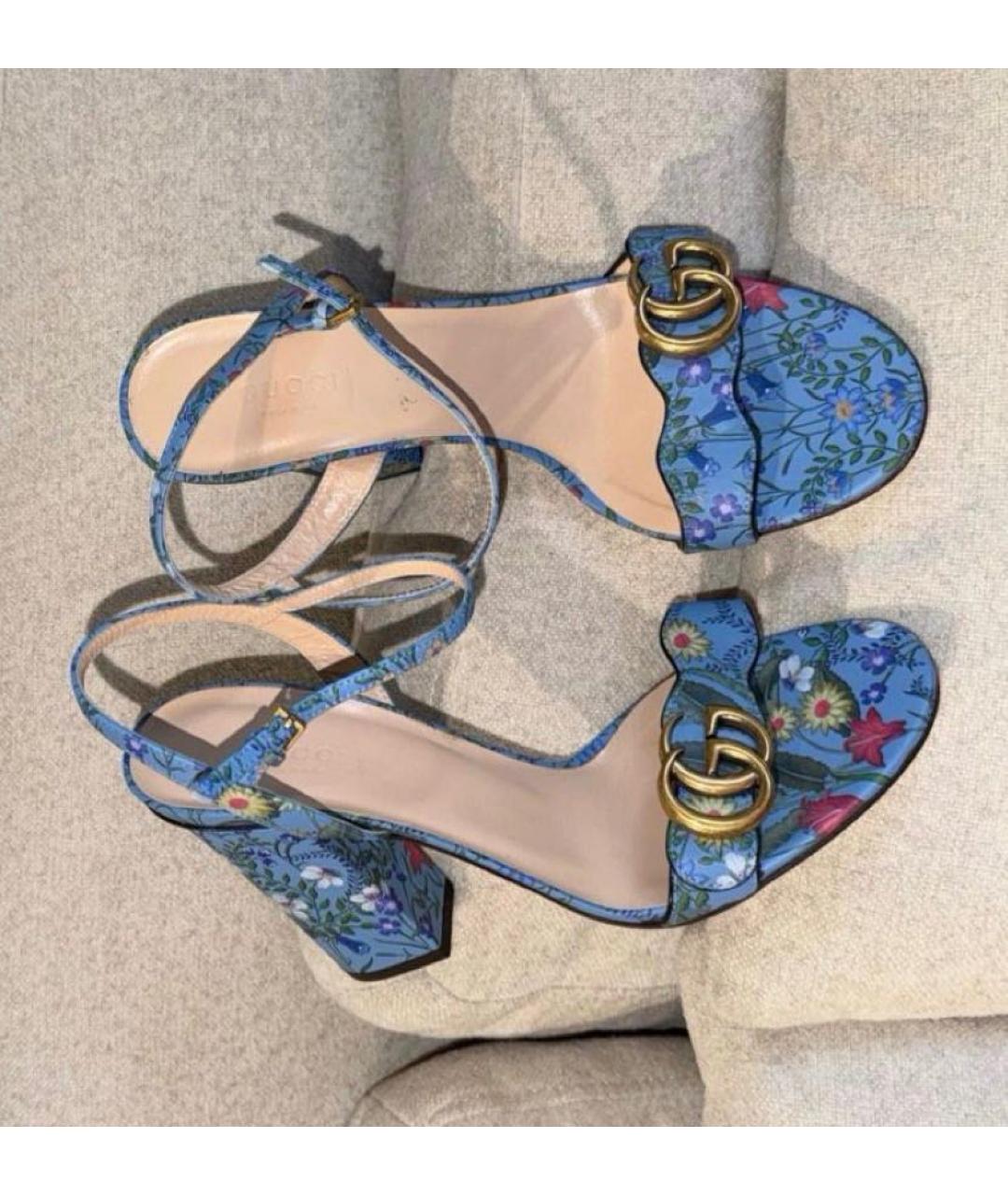 GUCCI Мульти кожаные босоножки, фото 3