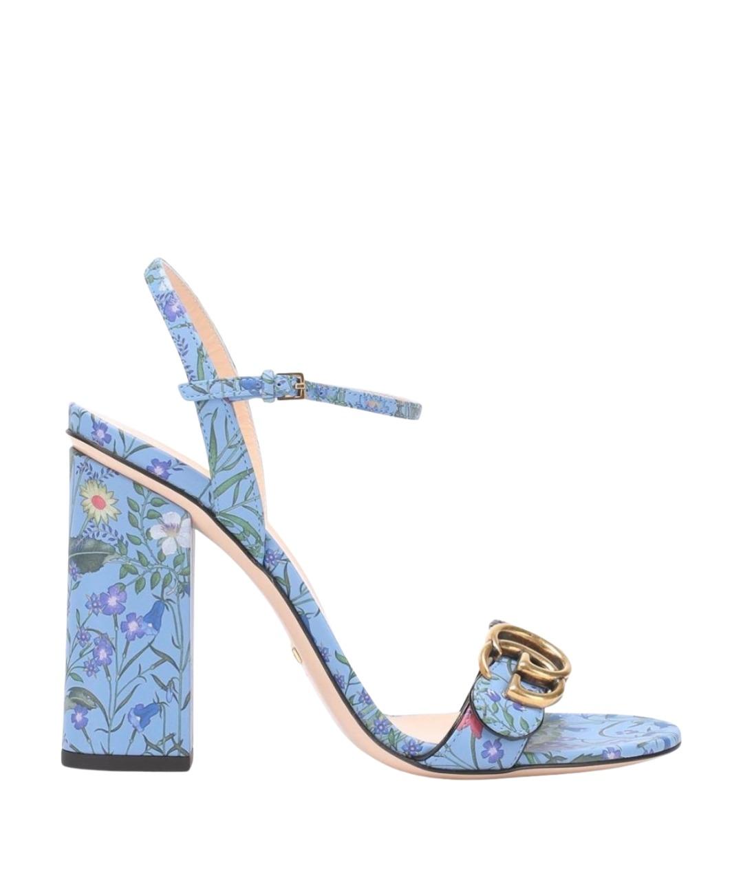 GUCCI Мульти кожаные босоножки, фото 1