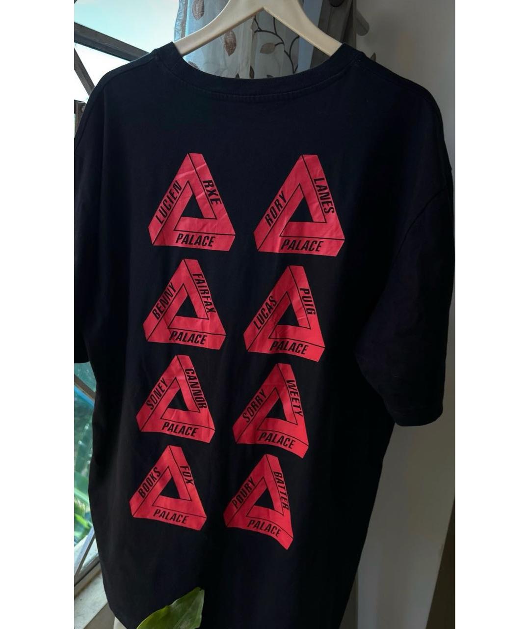 PALACE Черная хлопковая футболка, фото 4