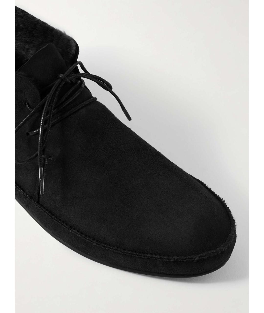 THE ROW Черные замшевые ботинки, фото 4
