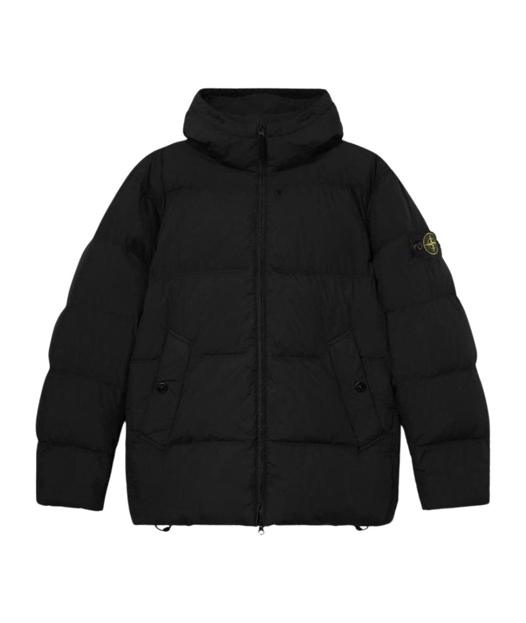 STONE ISLAND Черный нейлоновый пуховик, фото 8