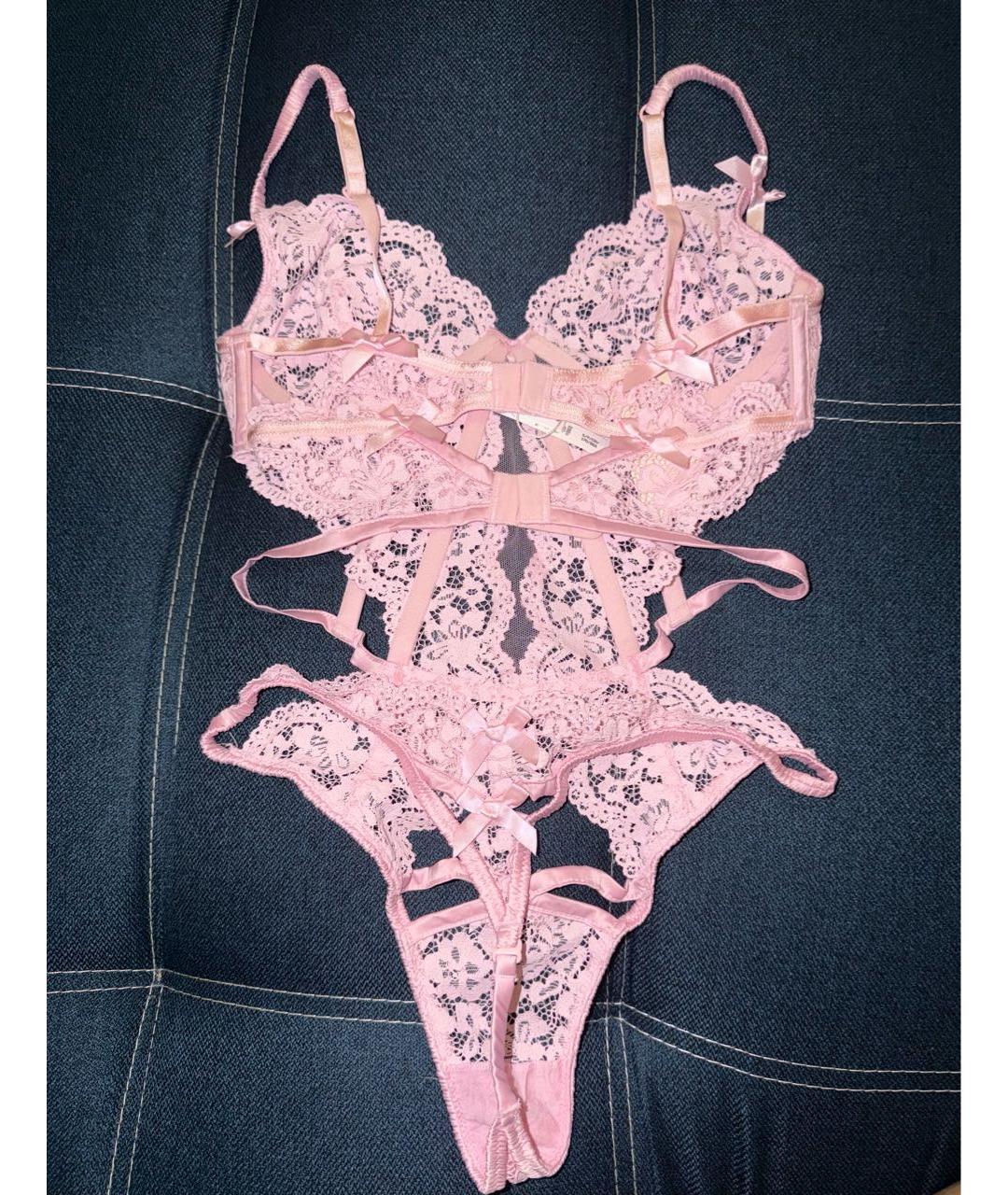 FOR LOVE AND LEMONS Розовое боди, фото 2