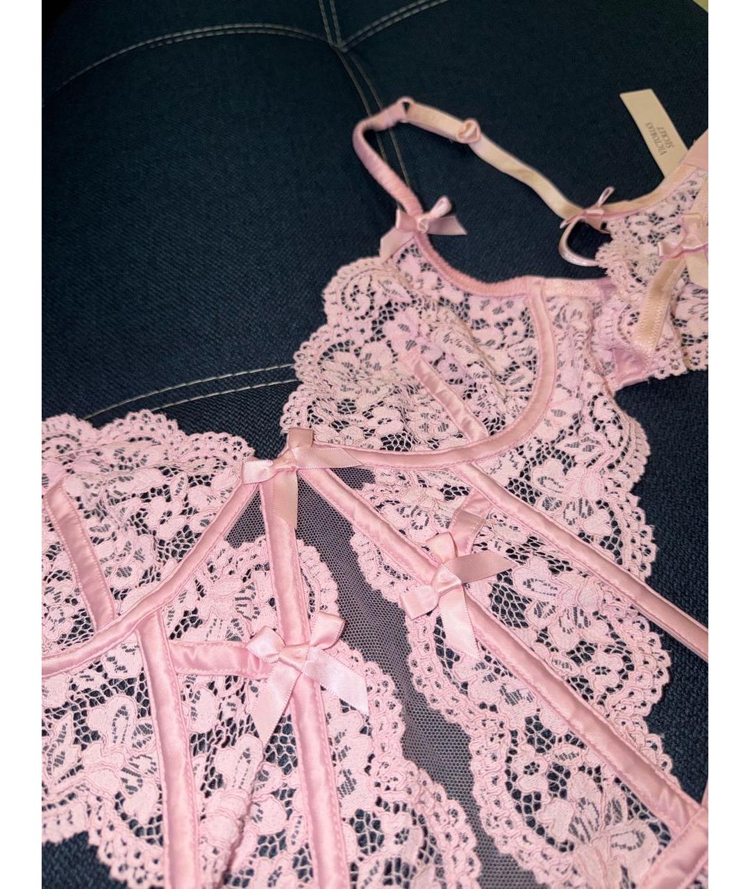 FOR LOVE AND LEMONS Розовое боди, фото 4