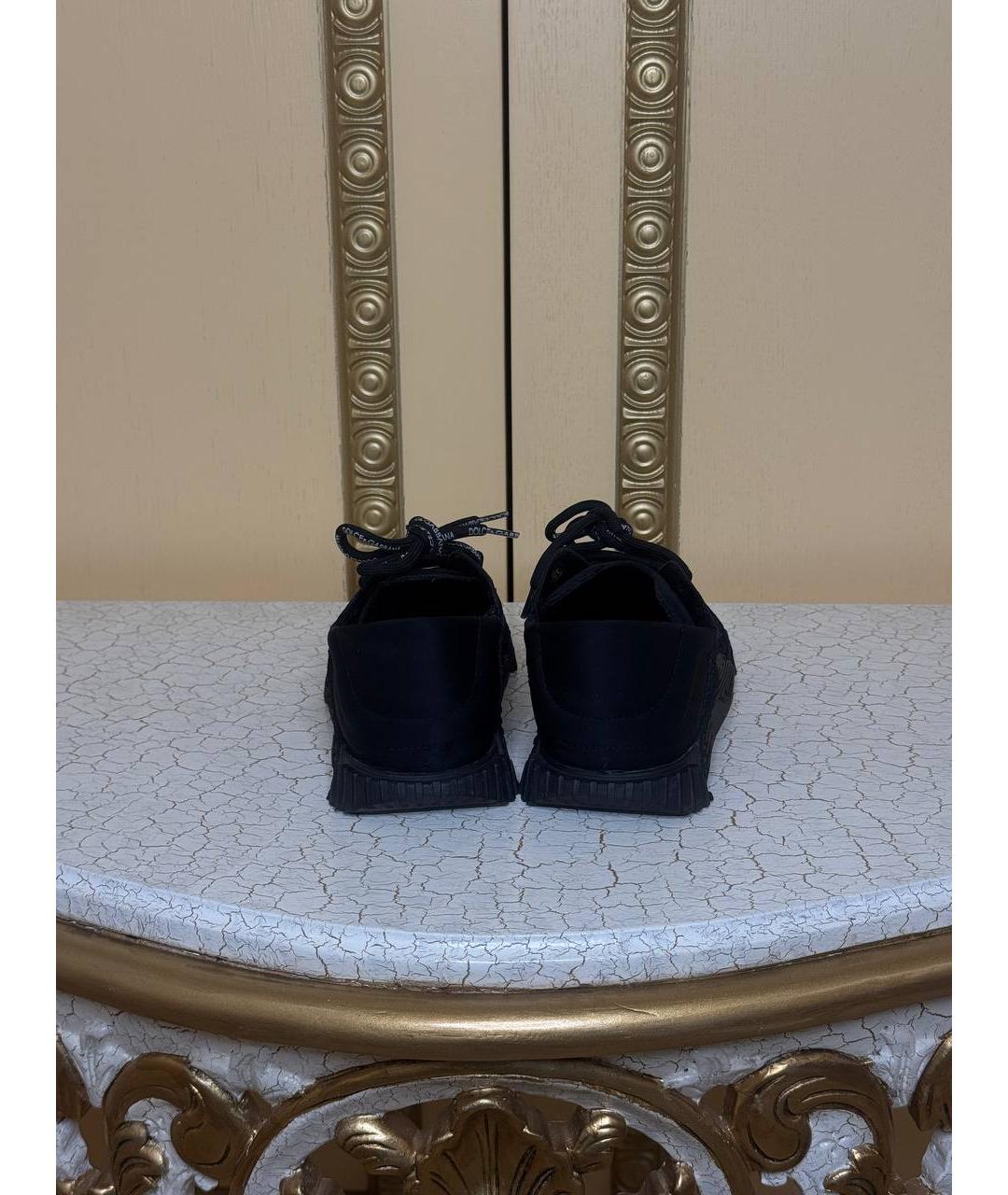 DOLCE&GABBANA Черные текстильные кроссовки, фото 4