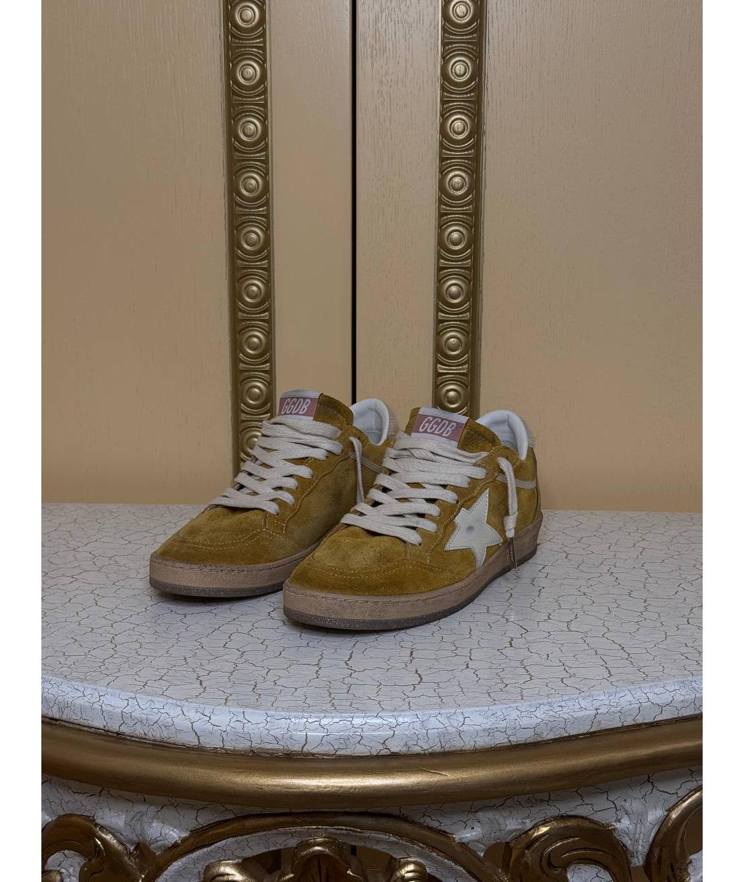 GOLDEN GOOSE Горчичные замшевые кеды, фото 2