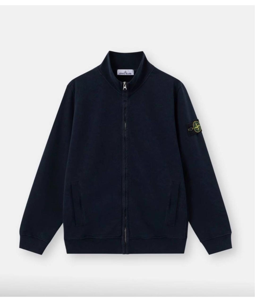 STONE ISLAND Темно-синий хлопковый кардиган, фото 7
