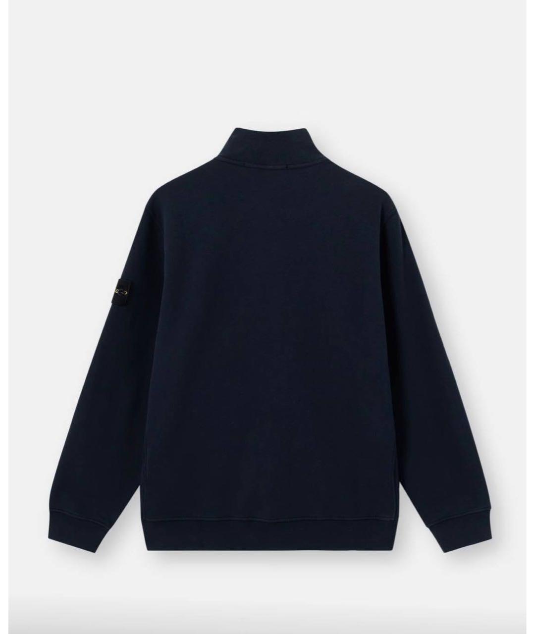 STONE ISLAND Темно-синий хлопковый кардиган, фото 4