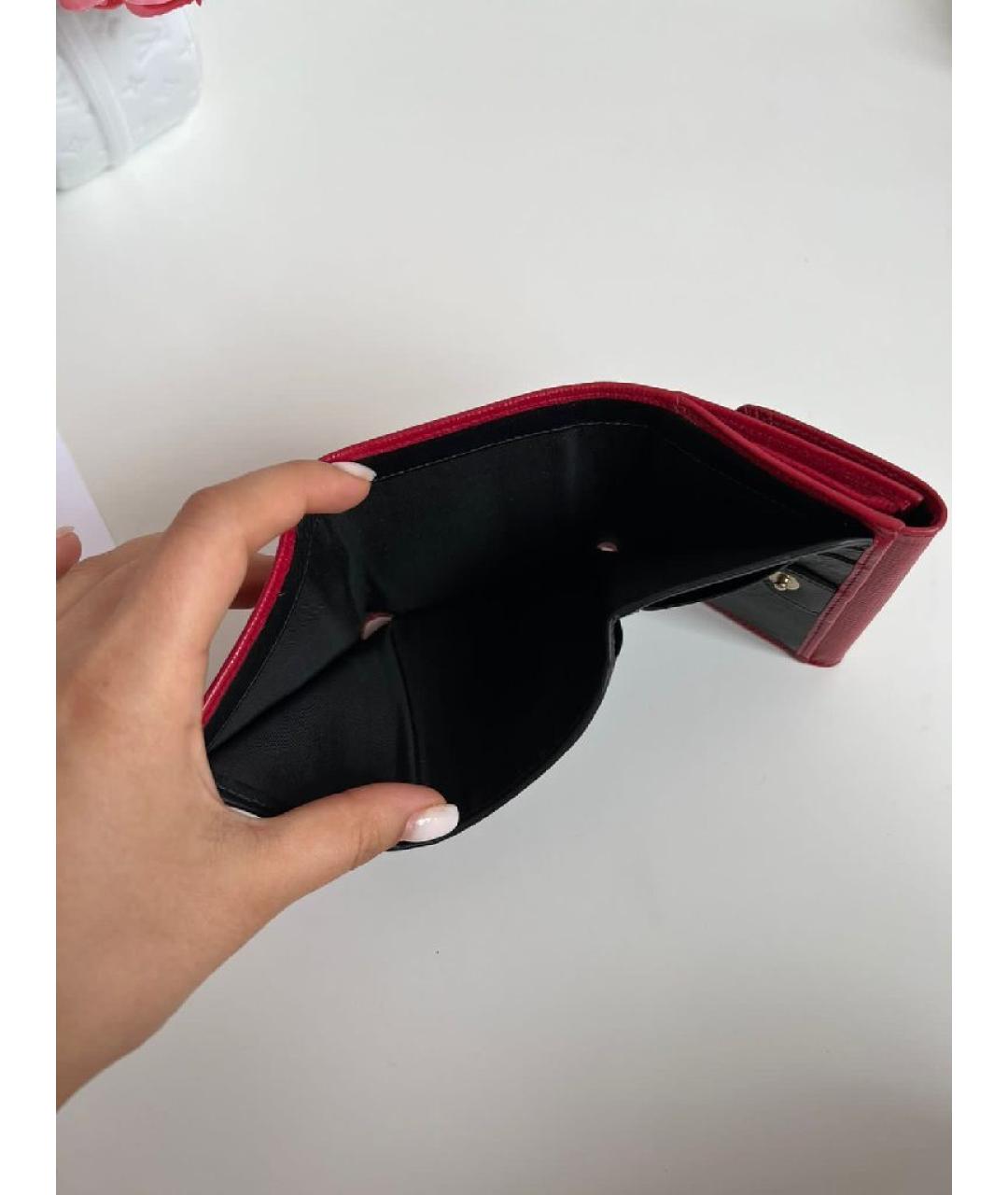 BALLY Бордовый кожаный кошелек, фото 4