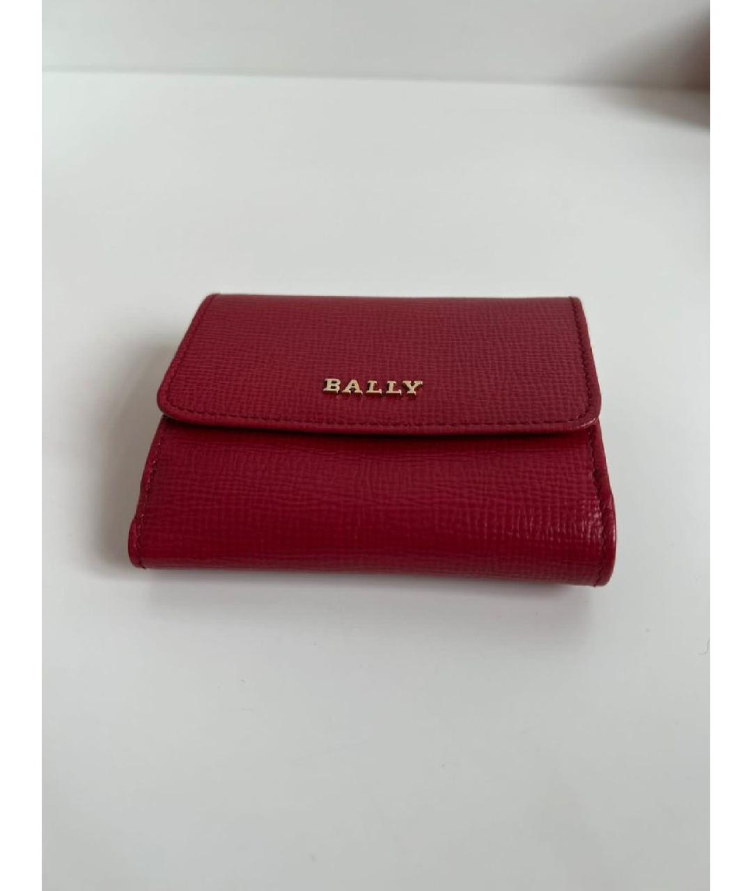 BALLY Бордовый кожаный кошелек, фото 2
