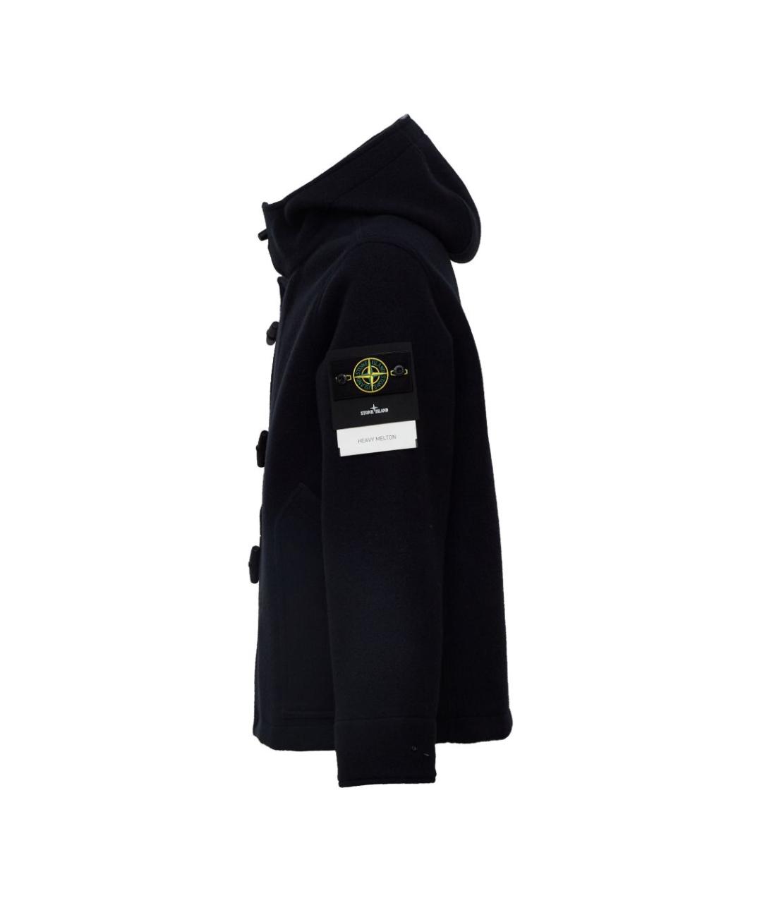 STONE ISLAND Темно-синяя шерстяная куртка, фото 2