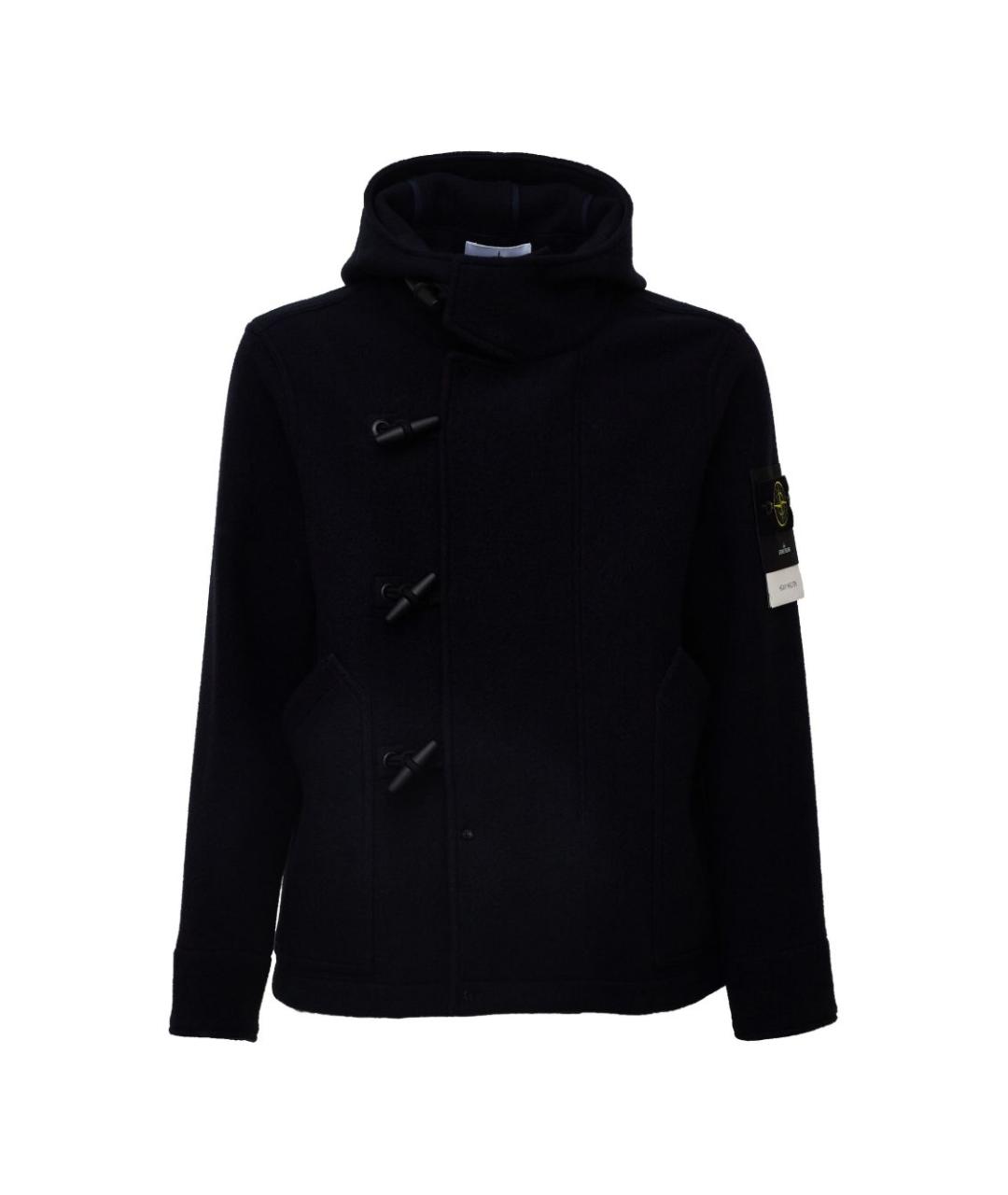 STONE ISLAND Темно-синяя шерстяная куртка, фото 1
