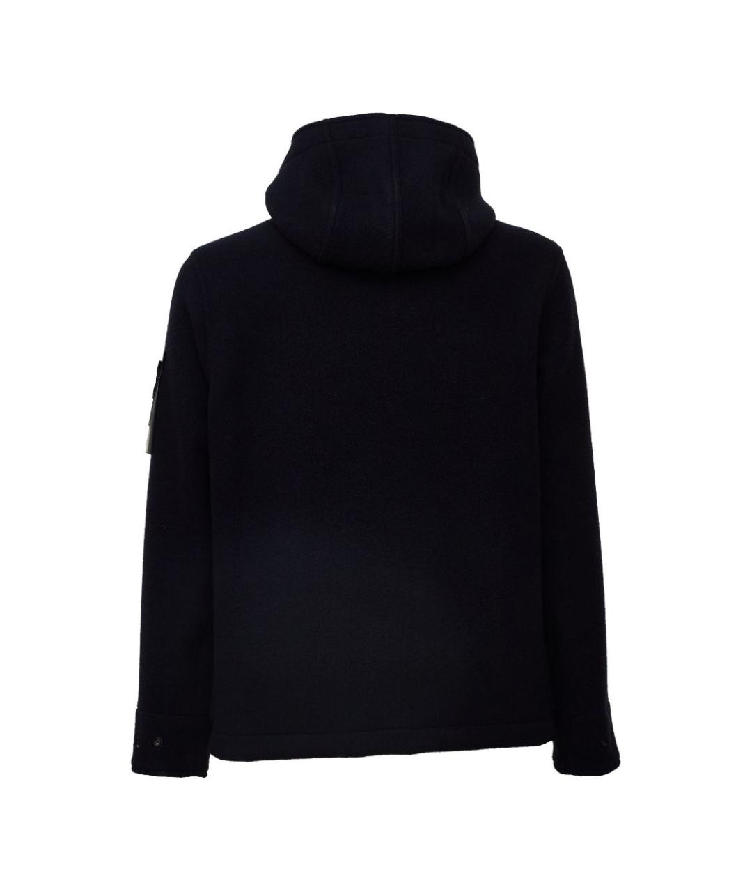 STONE ISLAND Темно-синяя шерстяная куртка, фото 3