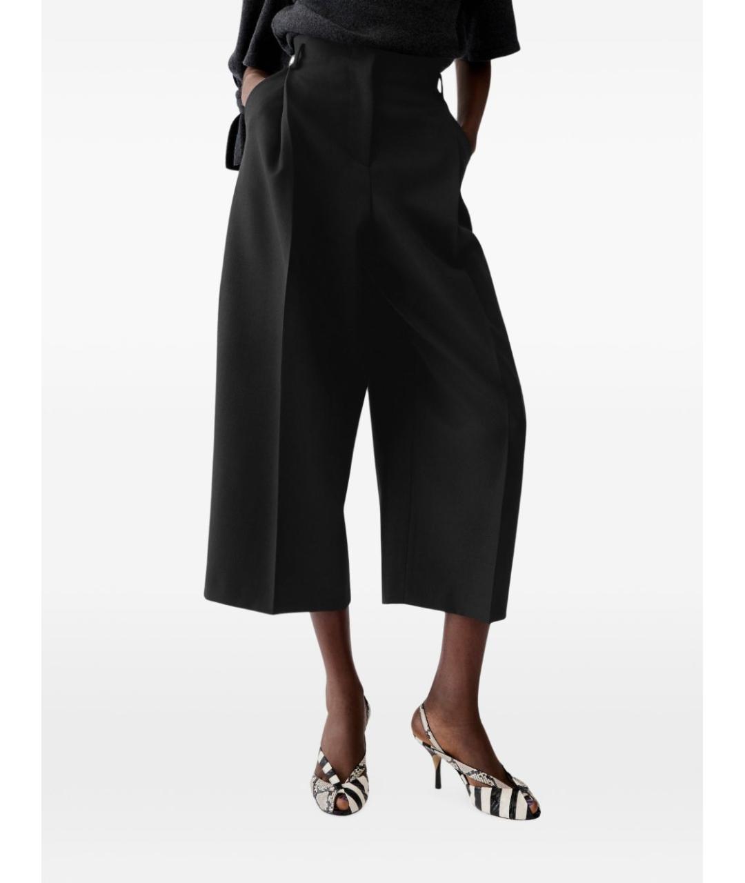 JACQUEMUS Черные хлопковые прямые брюки, фото 3