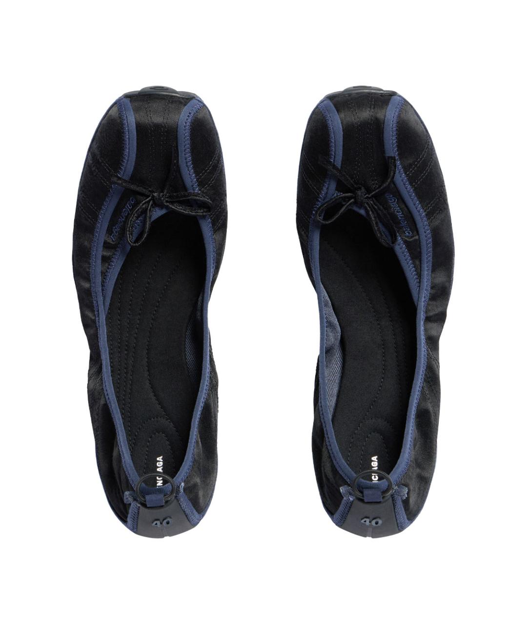 BALENCIAGA Черные синтетические балетки, фото 4