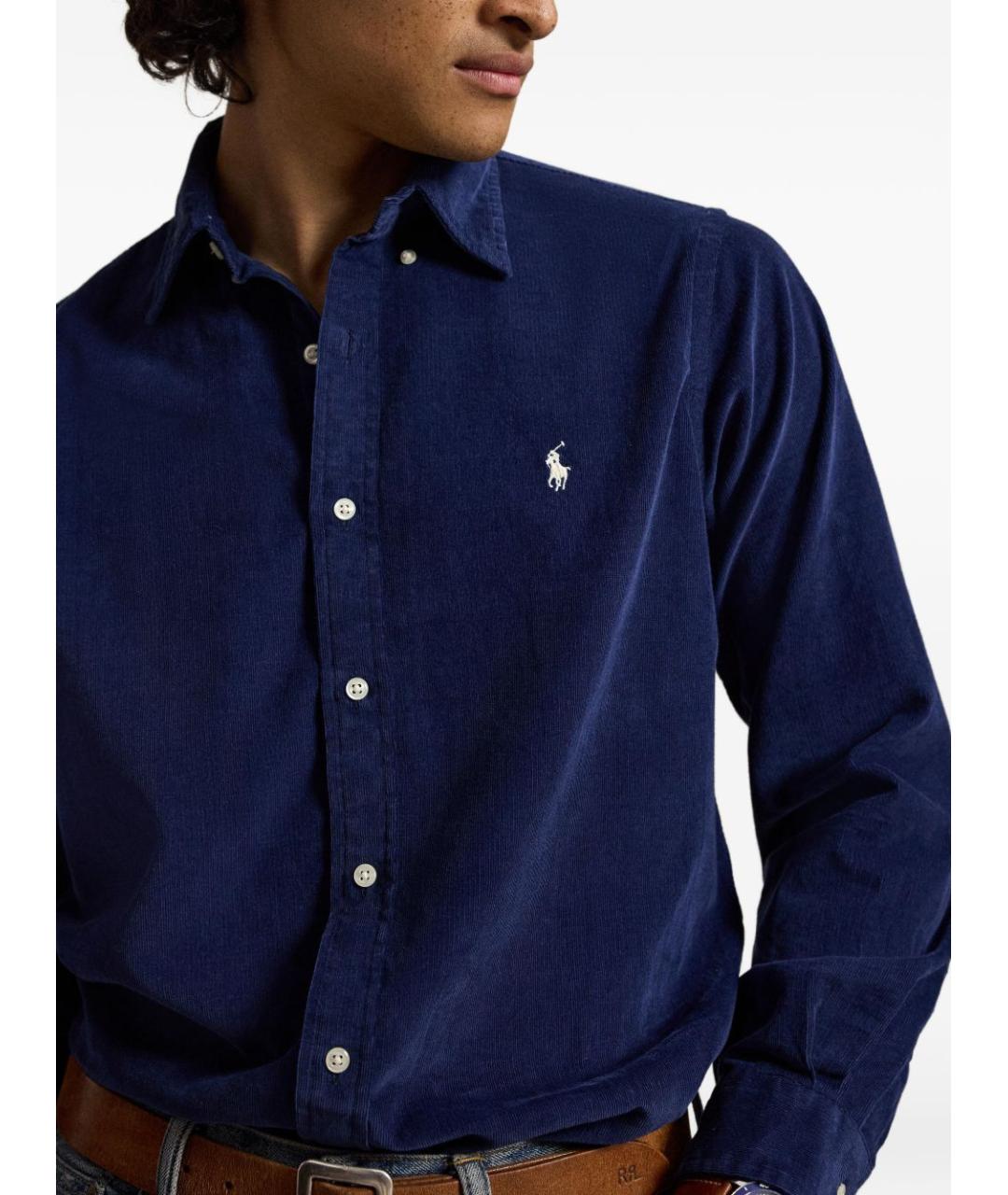 POLO RALPH LAUREN Темно-синяя хлопковая кэжуал рубашка, фото 3