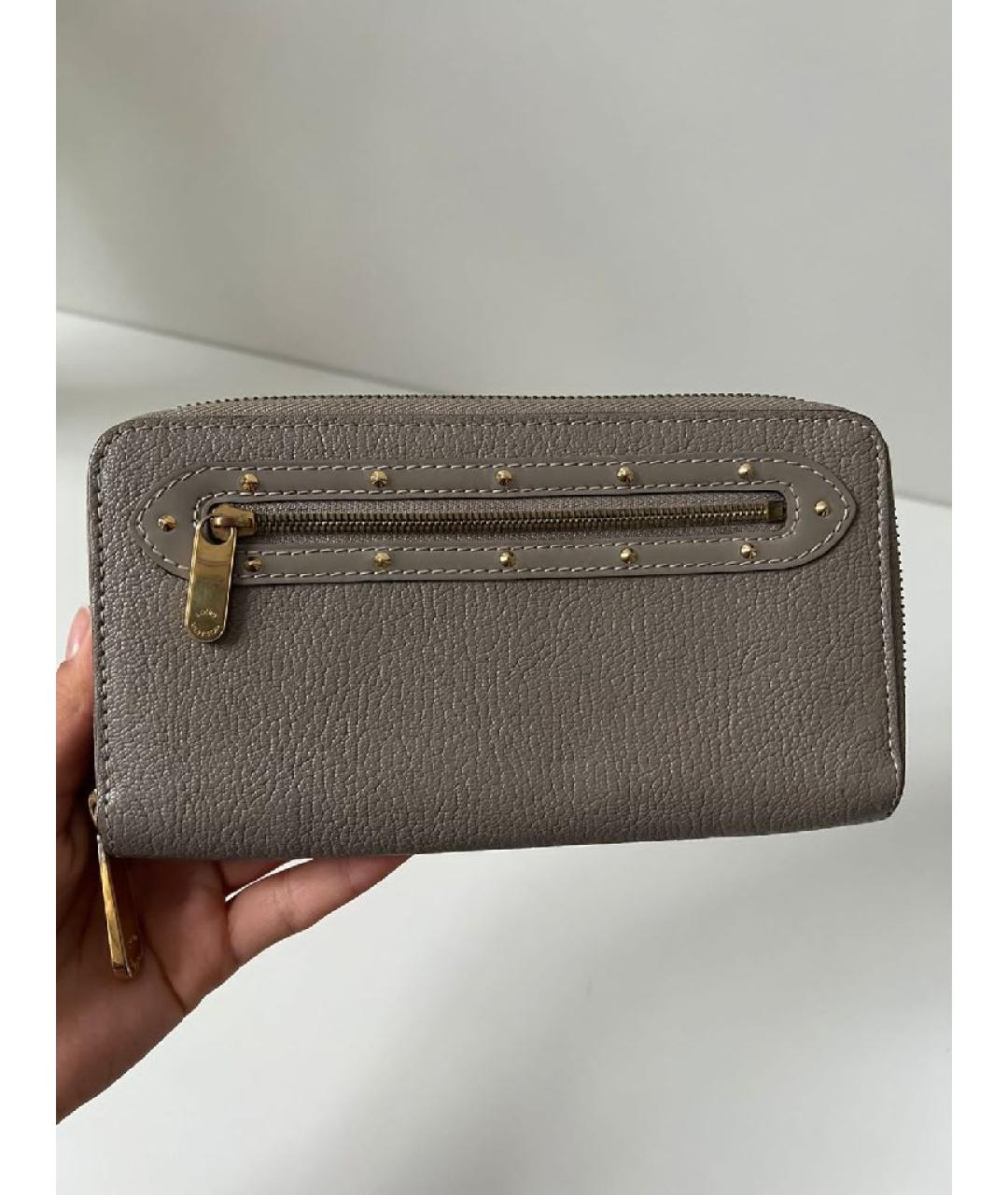 LOUIS VUITTON Серебряный кожаный кошелек, фото 8