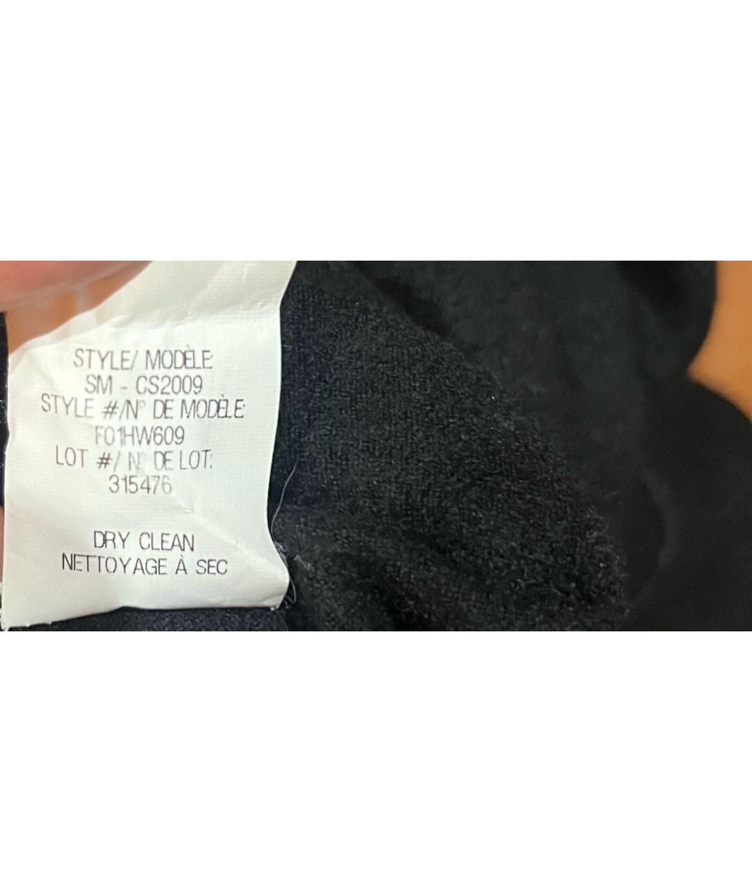 HELMUT LANG Черное шерстяное повседневное платье, фото 4