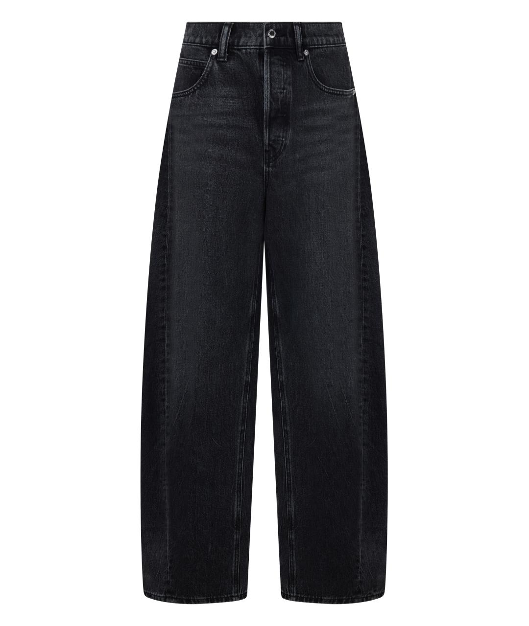 ALEXANDER WANG Черные хлопковые прямые джинсы, фото 1