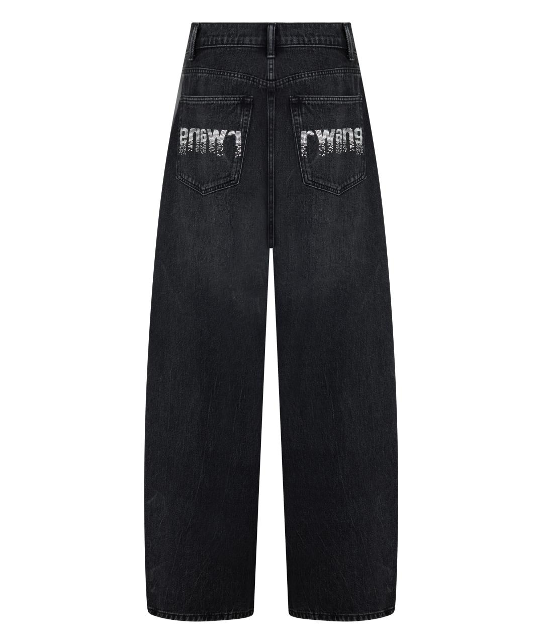 ALEXANDER WANG Черные хлопковые прямые джинсы, фото 2