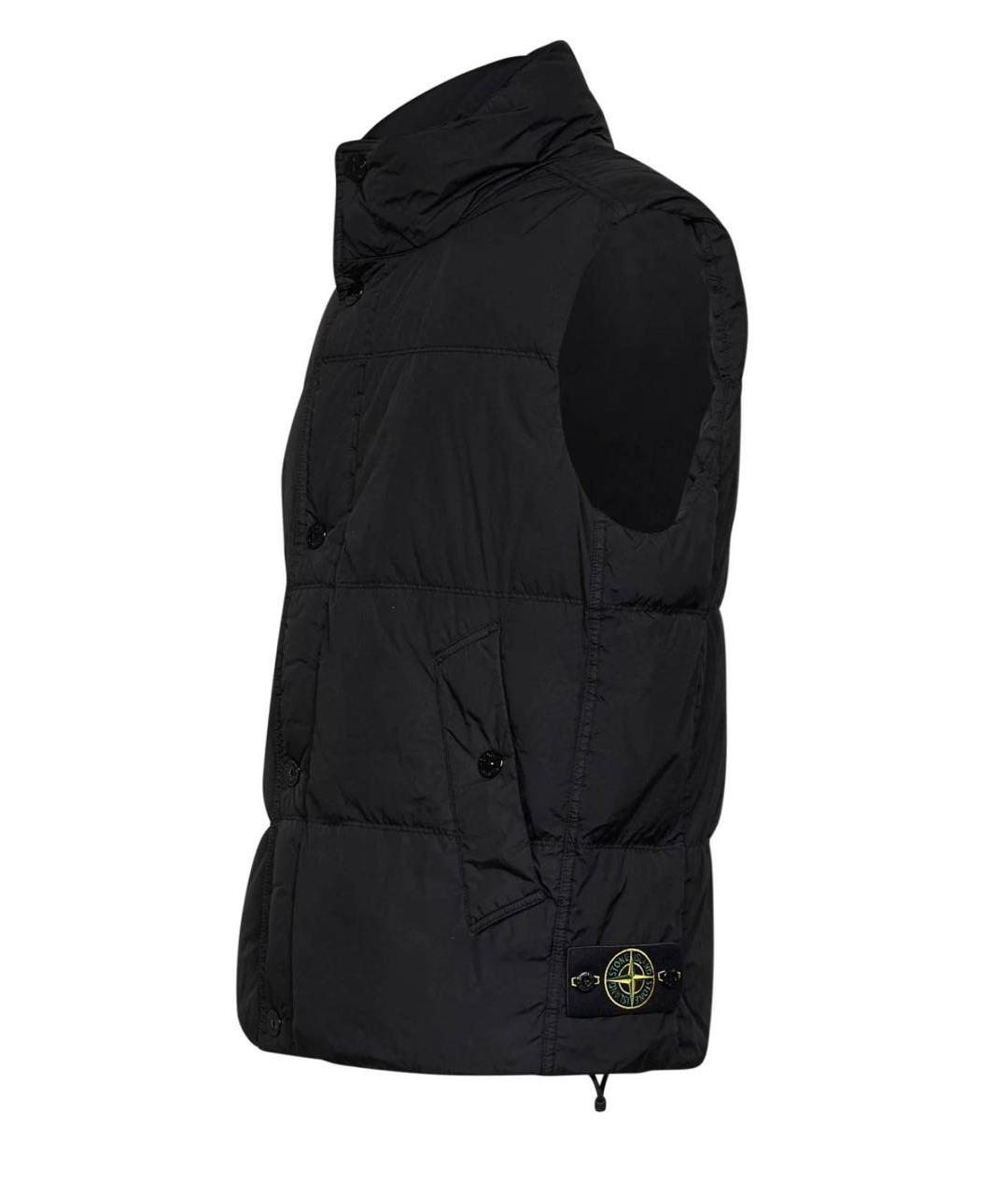 STONE ISLAND Черный нейлоновый жилет, фото 4