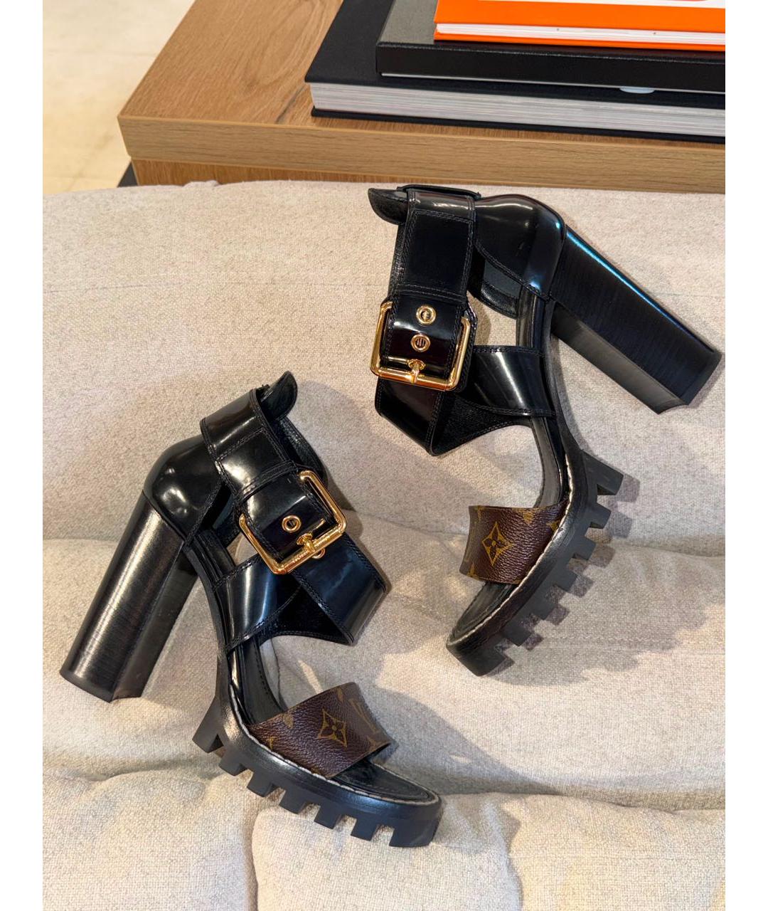 LOUIS VUITTON Мульти кожаные босоножки, фото 2