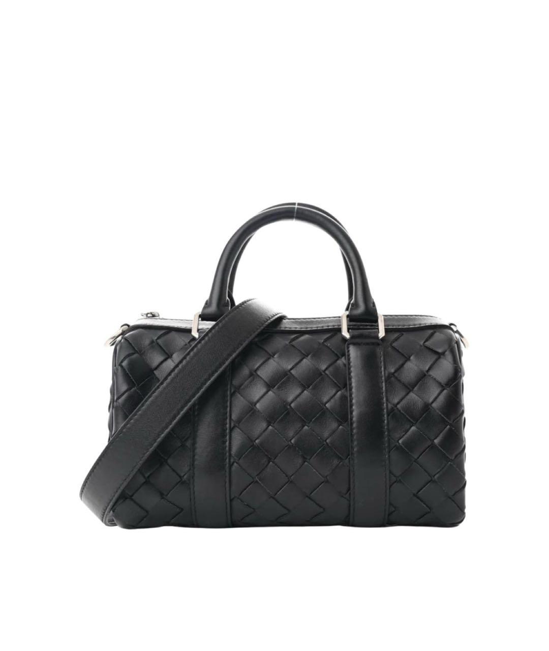 BOTTEGA VENETA Черная кожаная сумка тоут, фото 9