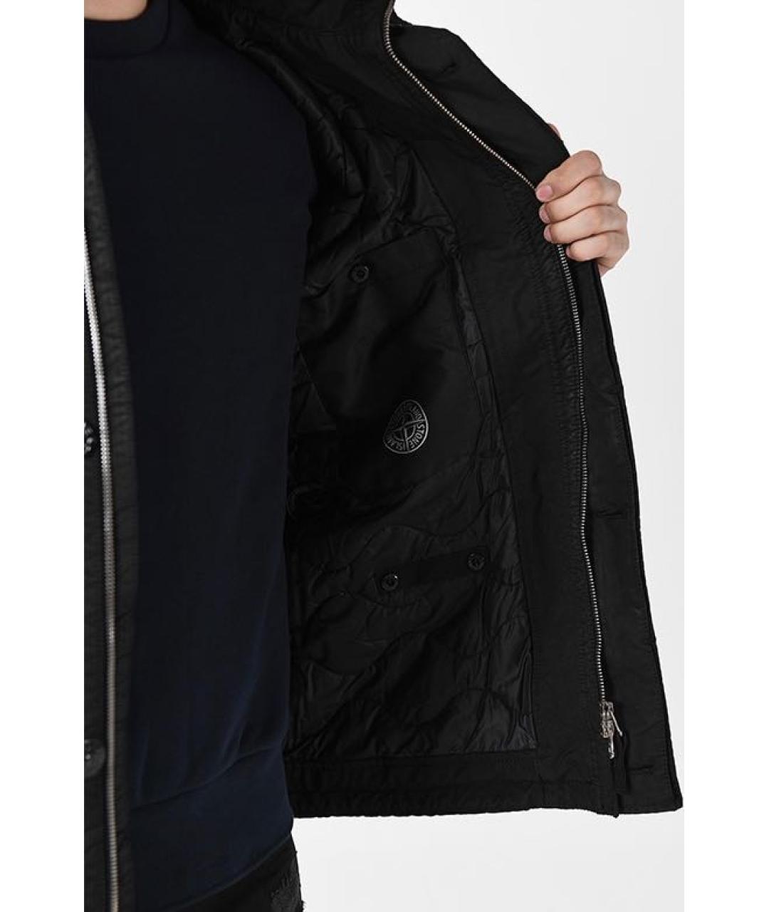 STONE ISLAND Черная полиэстеровая куртка, фото 7