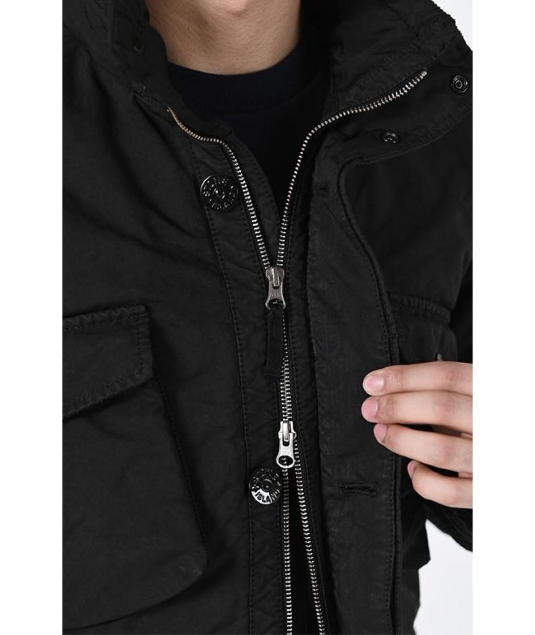 STONE ISLAND Черная полиэстеровая куртка, фото 3