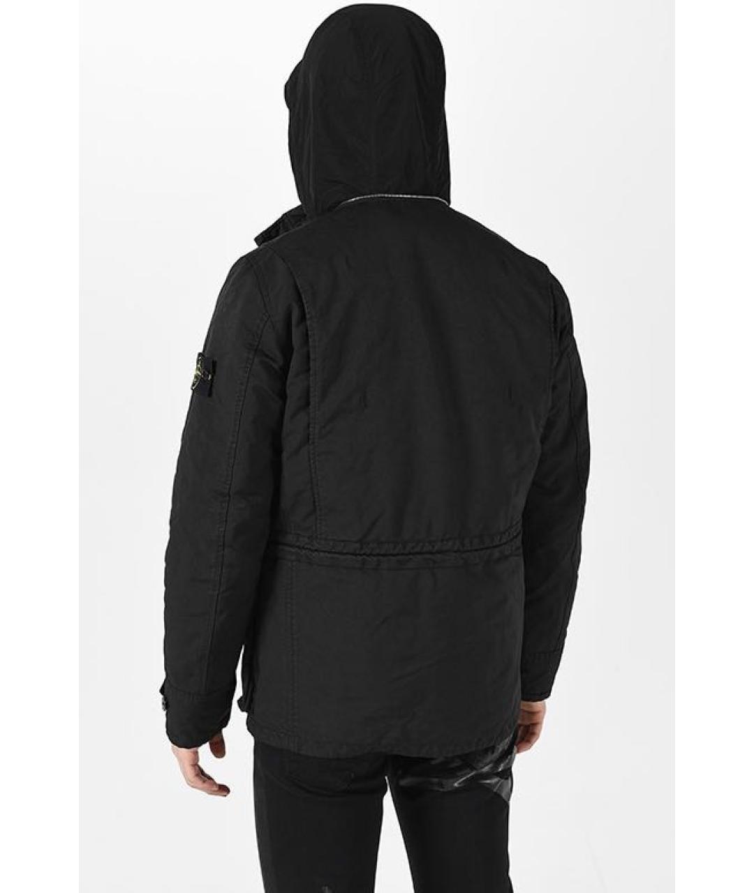 STONE ISLAND Черная полиэстеровая куртка, фото 2