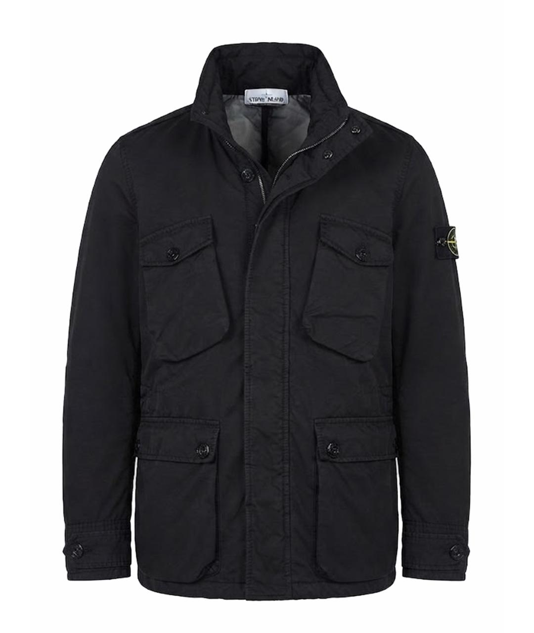 STONE ISLAND Черная полиэстеровая куртка, фото 1