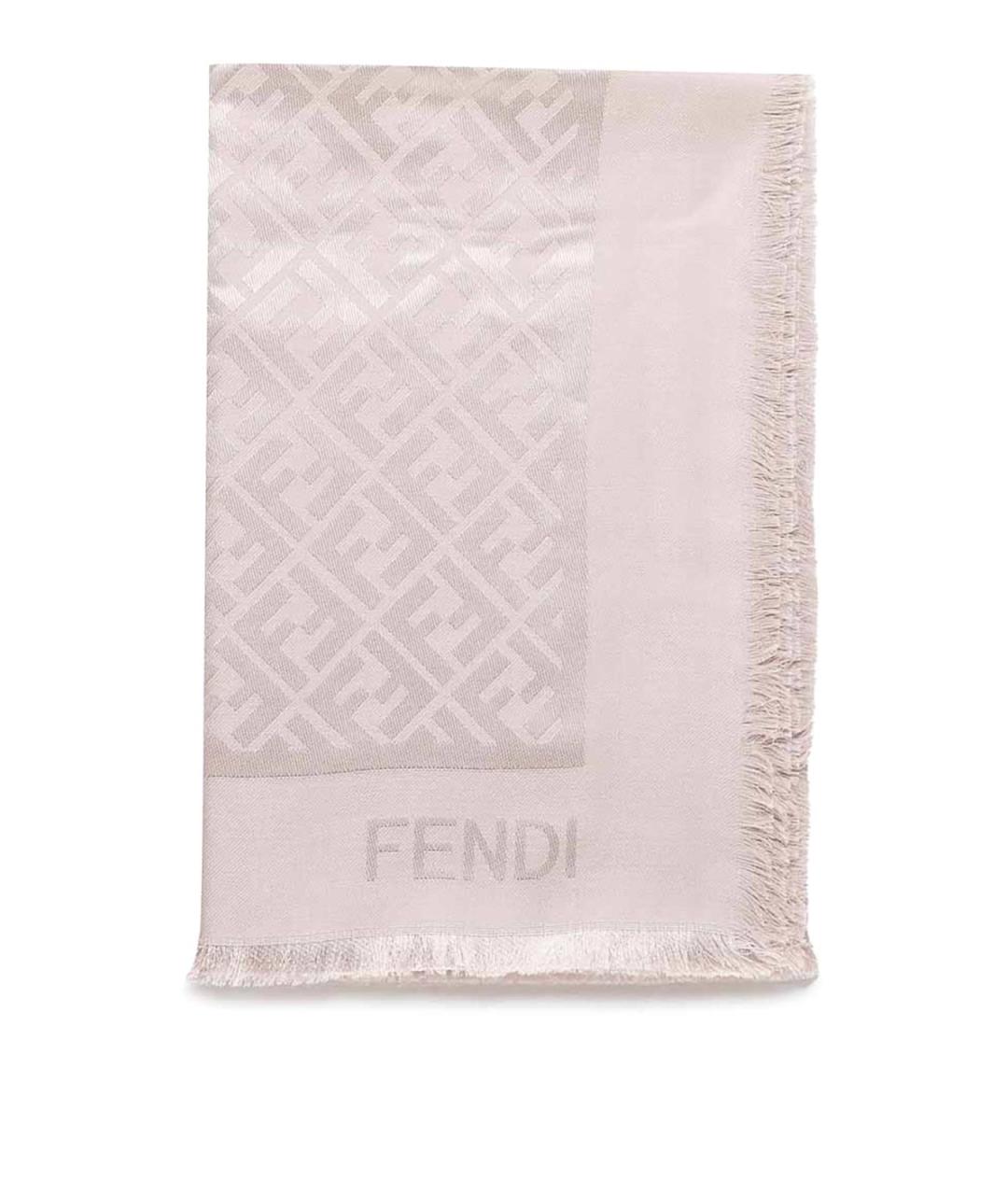 FENDI Розовый шерстяной шарф, фото 1
