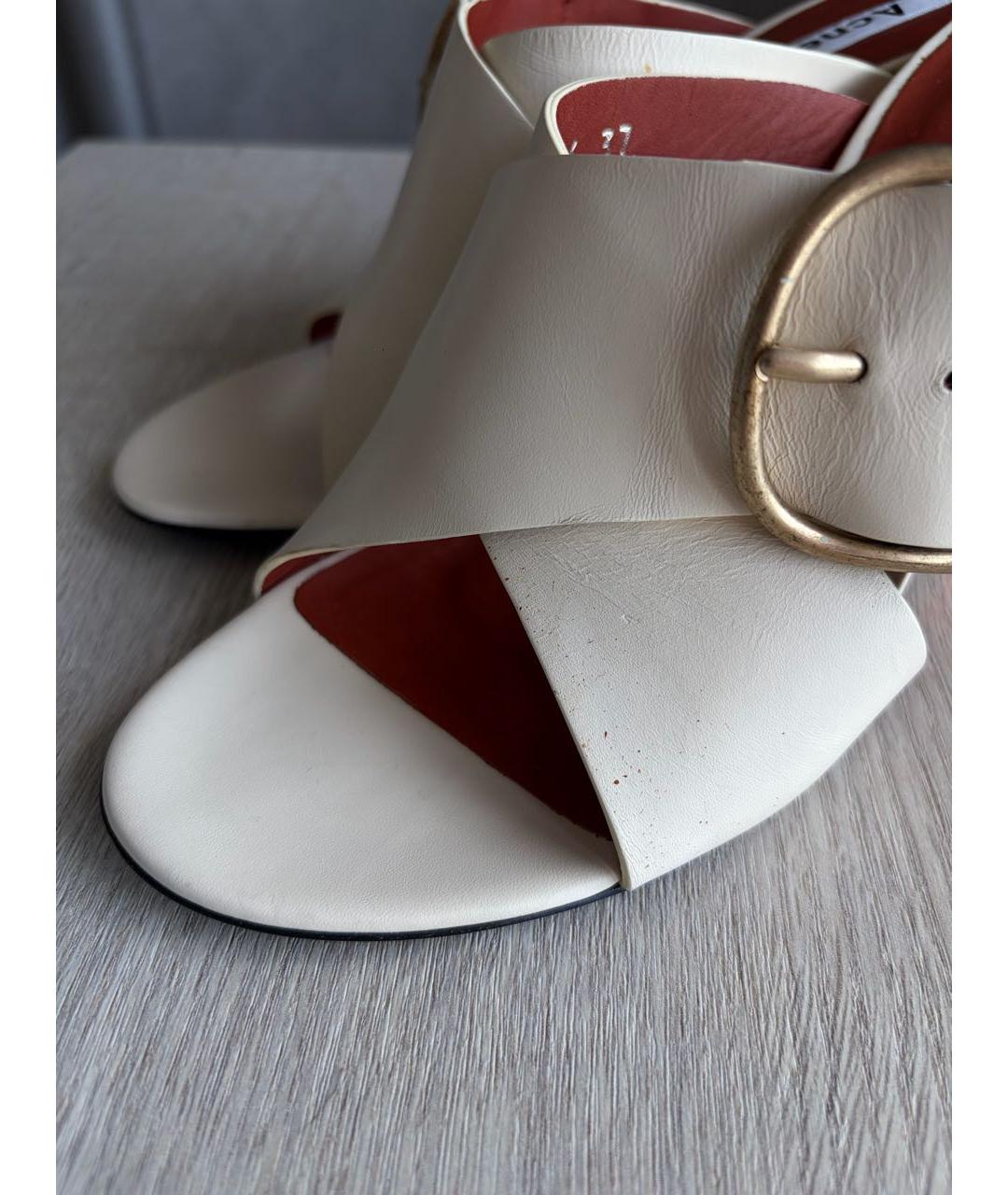 ACNE STUDIOS Белые кожаные туфли, фото 7