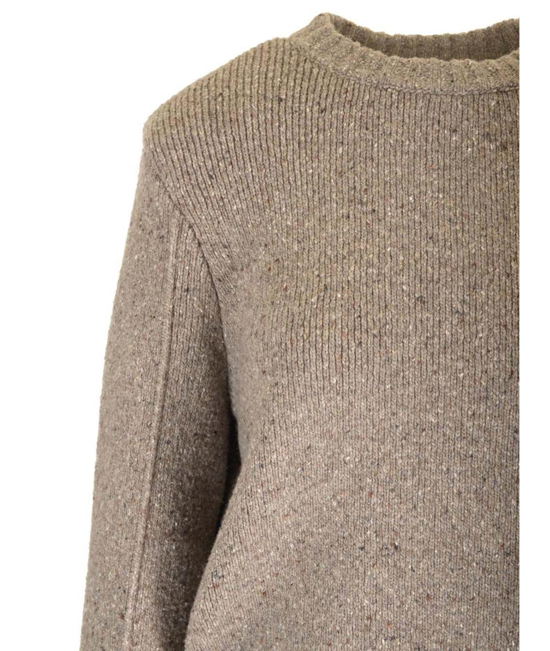 BOTTEGA VENETA Бежевый шерстяной джемпер / свитер, фото 4