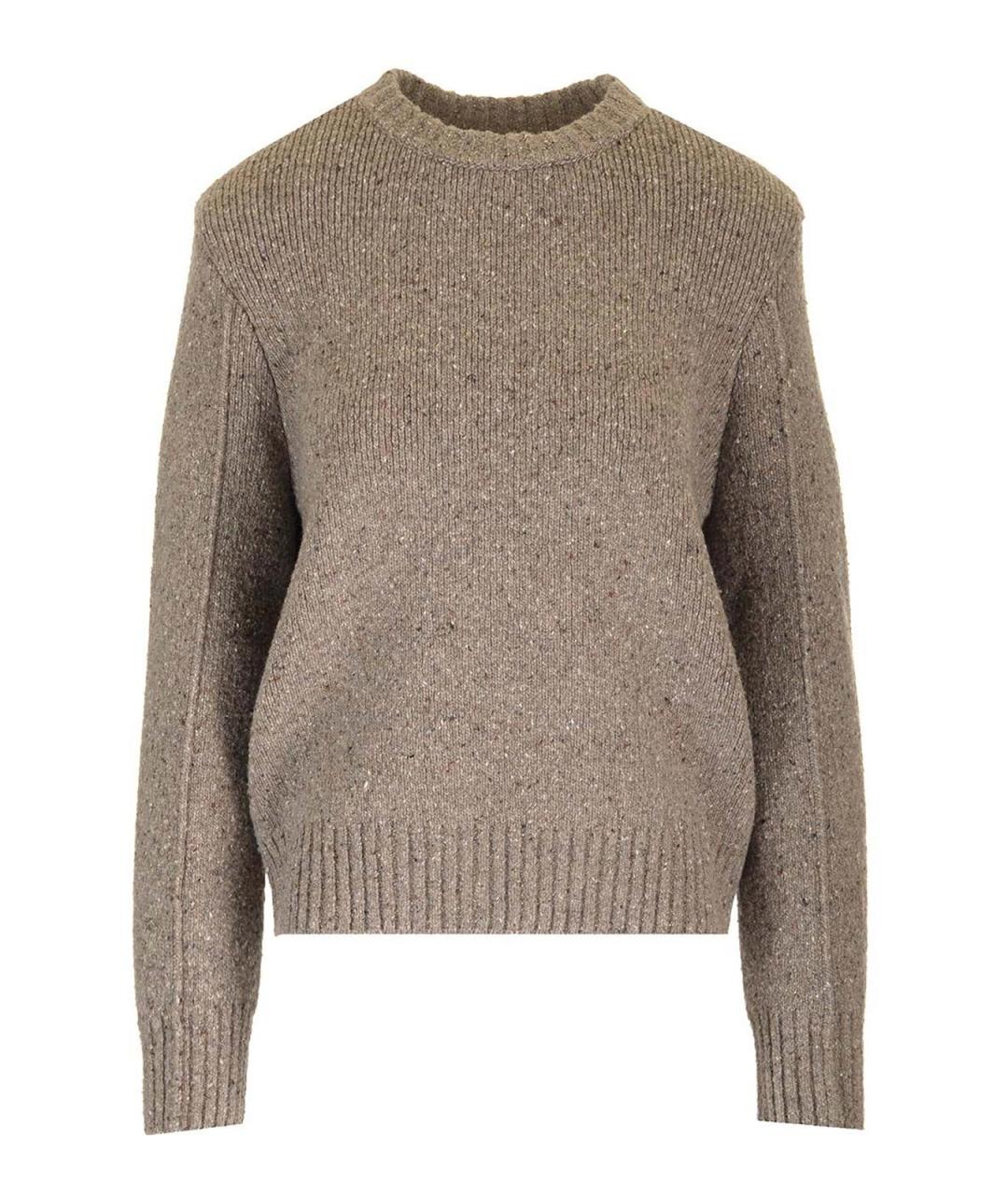 BOTTEGA VENETA Бежевый шерстяной джемпер / свитер, фото 1