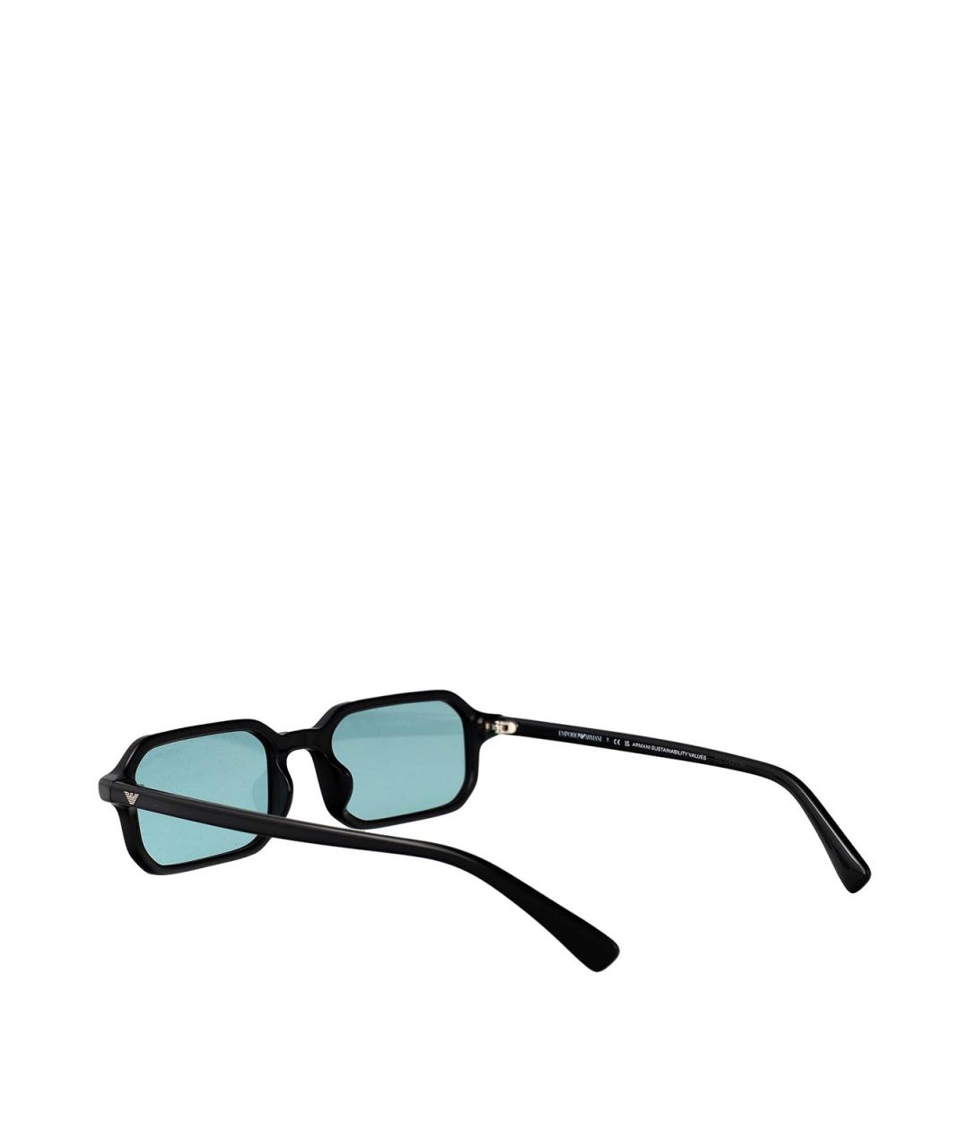 EMPORIO ARMANI Черные пластиковые солнцезащитные очки, фото 4