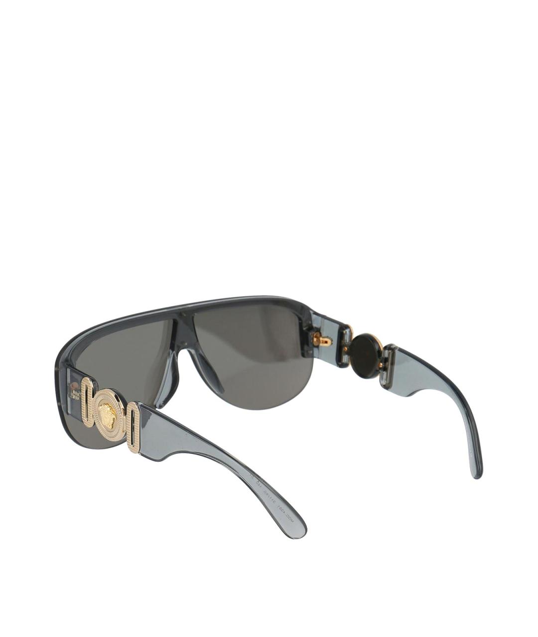 VERSACE Серые пластиковые солнцезащитные очки, фото 4