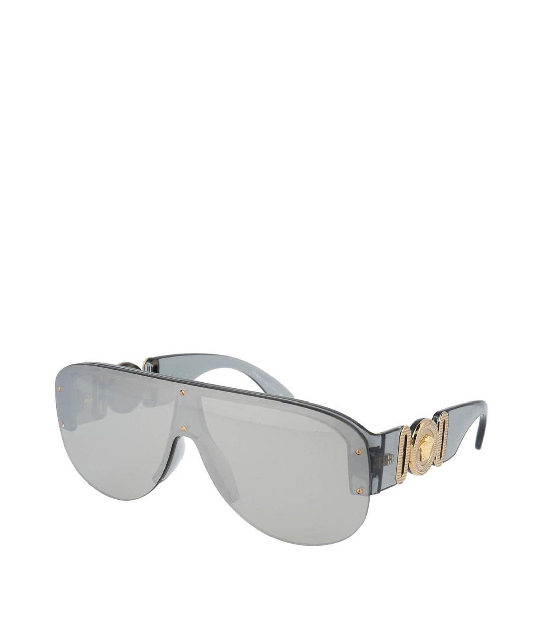 VERSACE Серые пластиковые солнцезащитные очки, фото 2
