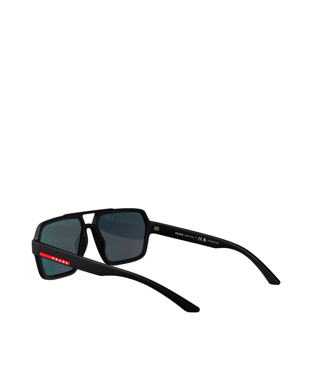 PRADA Черные пластиковые солнцезащитные очки, фото 4