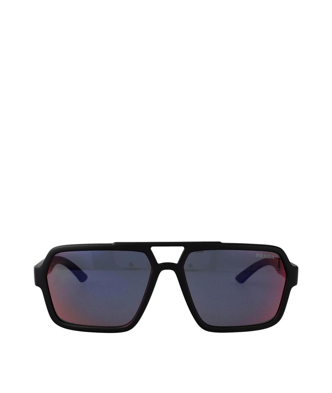 PRADA Черные пластиковые солнцезащитные очки, фото 1