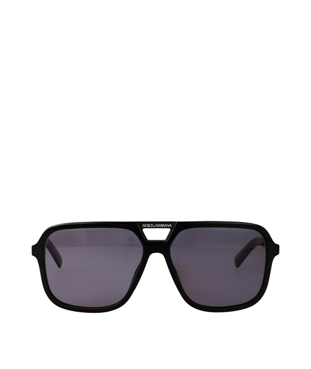 DOLCE&GABBANA Черные пластиковые солнцезащитные очки, фото 1