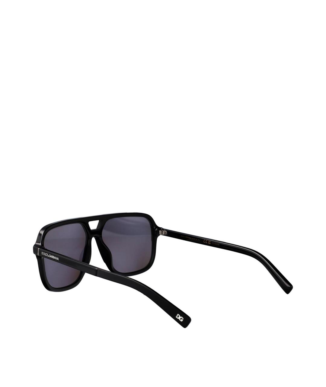 DOLCE&GABBANA Черные пластиковые солнцезащитные очки, фото 4