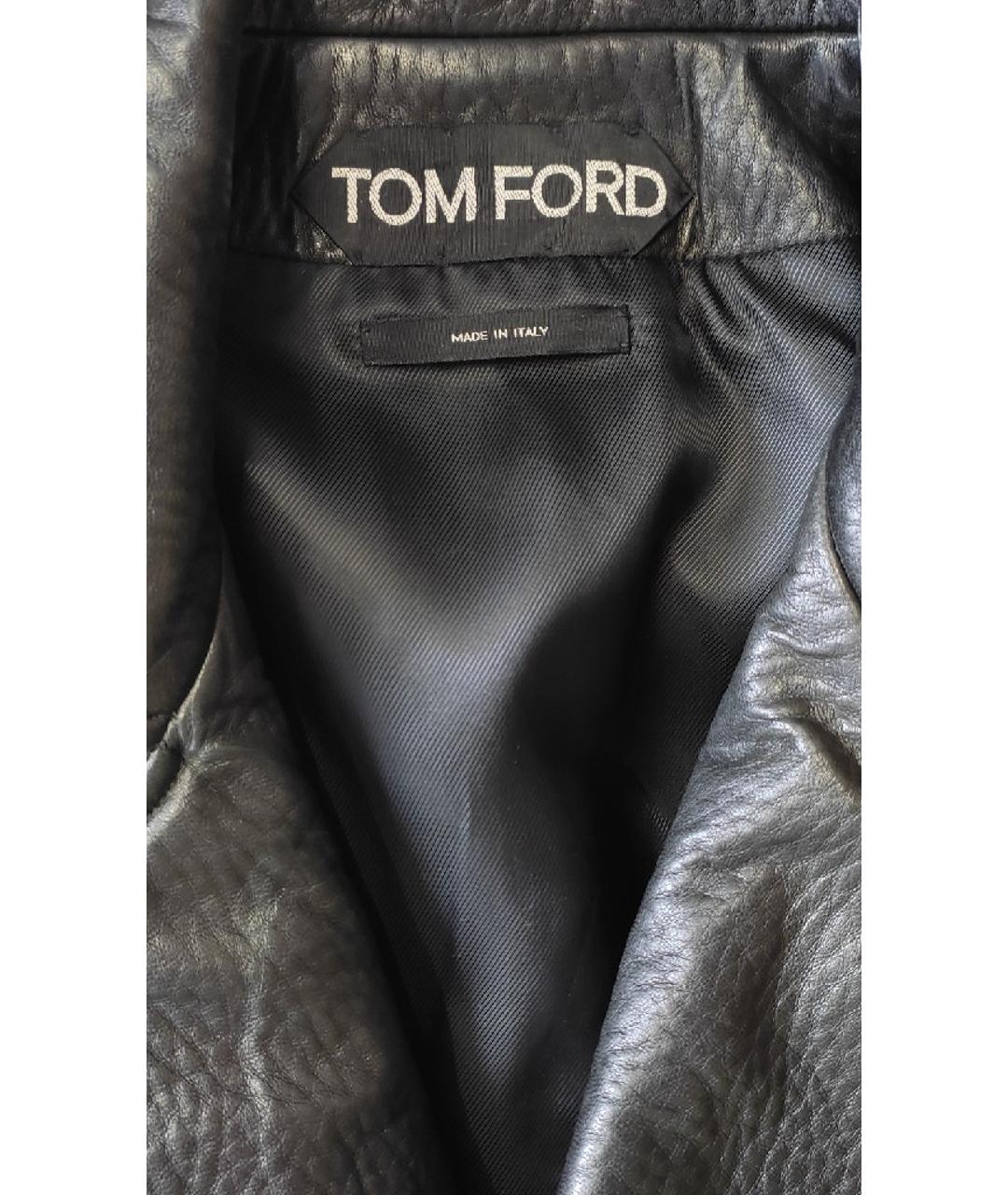 TOM FORD Черная кожаная куртка, фото 5