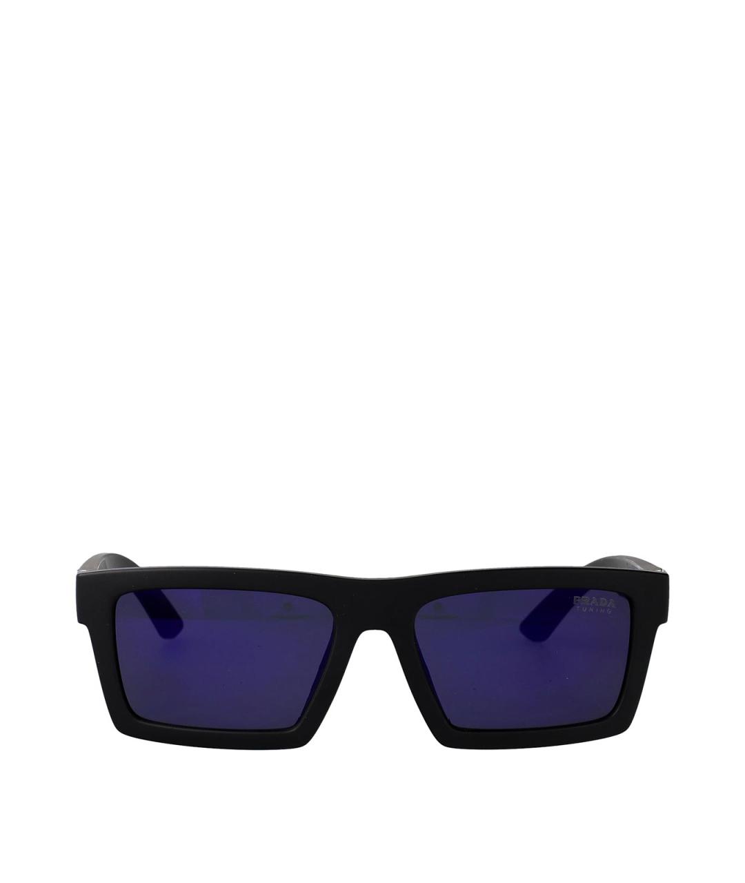 PRADA Черные пластиковые солнцезащитные очки, фото 2