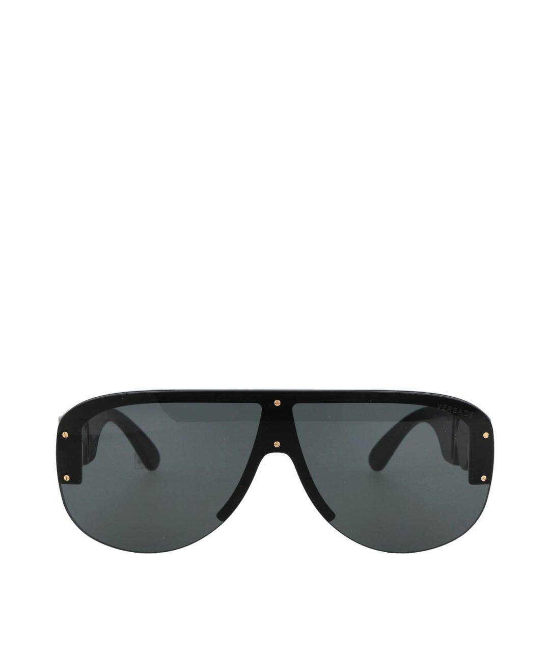 VERSACE Черные пластиковые солнцезащитные очки, фото 2