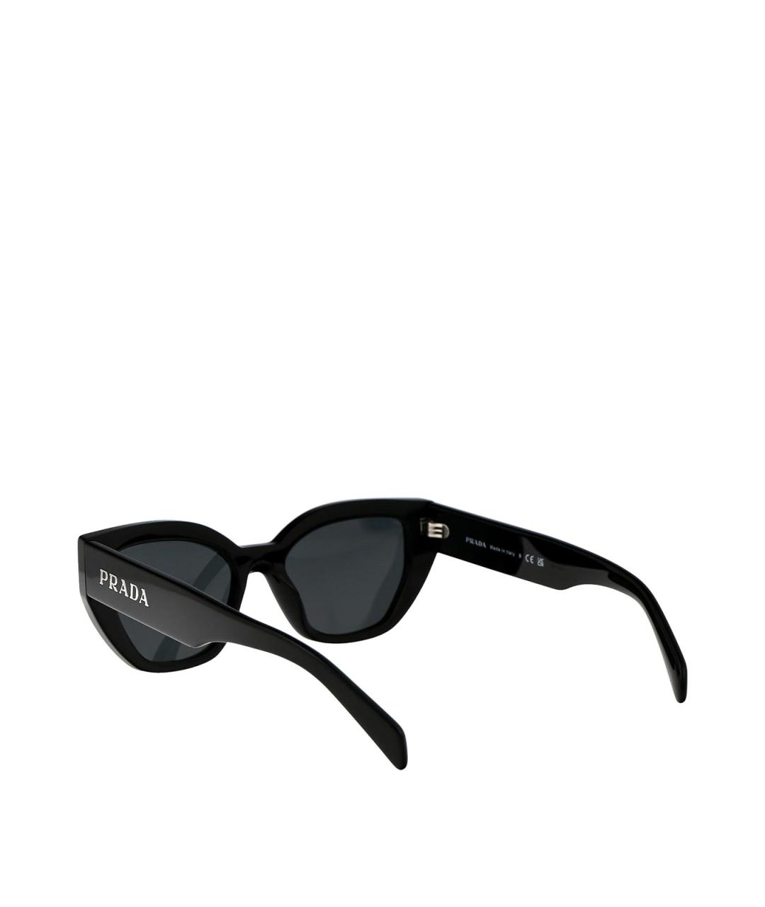 PRADA Черные пластиковые солнцезащитные очки, фото 4